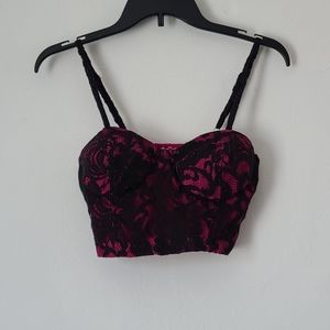 Fucshia crop top